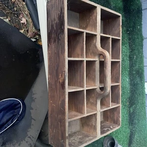 Caja de madera vintage hecha a mano - Imagen 1 de 14