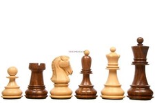 1950 Reproduced Dubrovnik Bobby Chessmen 3.0 in Sheesham/Box Wood- 3.75" King