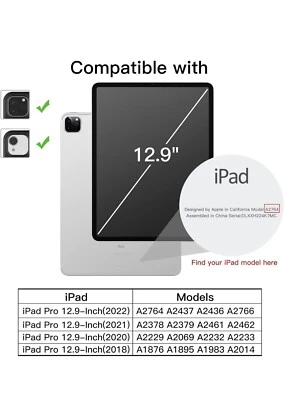 JETech Case for Apple iPad Pro 12.9" -  Auto Wake/Sleep Black - Image 1 of 4