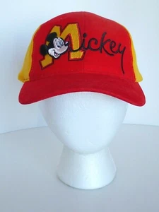 Disney Mickey Embroidered Red Yellow One Size Hat Cap Goofy's Hat Co. Disneyland - Picture 1 of 11