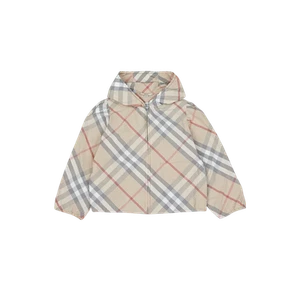 (Kids) Burberry Check Hooded Jacket Beige - Picture 1 of 1