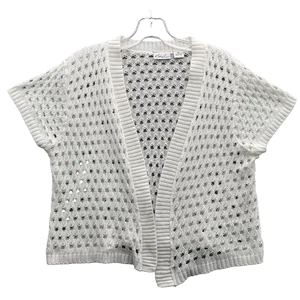 Kim Rogers Cardigan Women's XL Lace Crochet Knit Corpcore Boho Festival Grandma - Picture 1 of 8