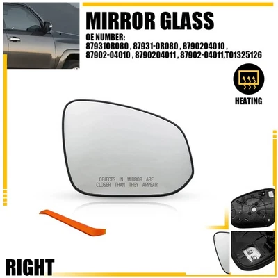 Espejo retrovisor derecho de vidrio transparente térmico para Toyota 2013-2018 RAV4 Tacoma 4Runner EE. UU. Foto 1 de 4