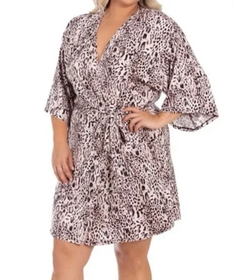 Bata de punto Secret Treasures manga 3/4 estampado animal grande/extra grande NUEVA Foto 1 de 4