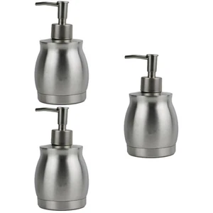 3 Pieces Stainless Steel Lotion Bottle Bathroom Hand Soap Dispenser Commercial - Picture 1 of 12