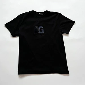 Dolce & Gabbana T-Shirt schwarz Logo Herren Gr. 44 DG geprägte Grafik Made in Italy - Bild 1 von 5