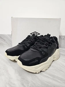 Umbro Run M Luxe Trainers Womens UK5 Black White Chunky Dad Shoe Retro 90s NIB - Picture 1 of 9