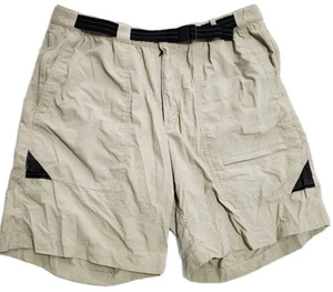 Pantalones Cortos LL Bean Para Hombres L Grandes Bronceados Rendimiento Ligero Cinturón Nailon Senderismo Aire Libre - Imagen 1 de 8