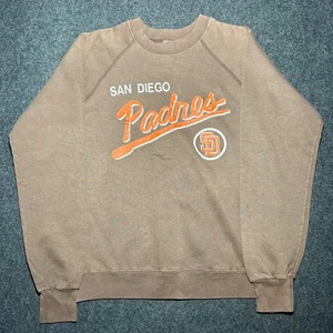 Vintage San Diego Padres Sweatshirt Rundhalsausschnitt Made In USA Herren Small Braun 80er - Bild 1 von 7
