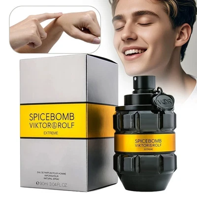 Spicebomb Extreme de Viktor & Rolf 3,04 oz Eau De Parfum Colônia Masculina Nova Na Caixa - Imagem 1 de 4