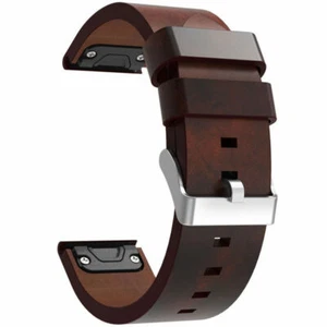 Genuine Leather Watch Bracelet Band Strap For Garmin Fenix 5 Forerunner 935 p - Zdjęcie 1 z 9