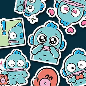 Adesivi Hangyodon, adesivi diario, adesivi Kawaii Sanrio USA - Foto 1 di 6