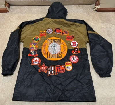 Chaqueta de Lluvia The Negra League Para Hombres XL Béisbol De Colección Hip Hop Cremallera Capucha Foto 1 de 4