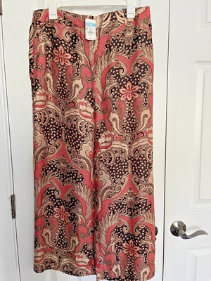 Pantalones de mezcla de seda J.Mclaughlin Marlee a granel/beige Ashler talla 10 nuevos con etiquetas Foto 1 de 4