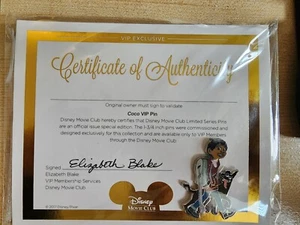 Disney Movie Club, Coco VIP Pin With Certificate Of Authenticity - Picture 1 of 1