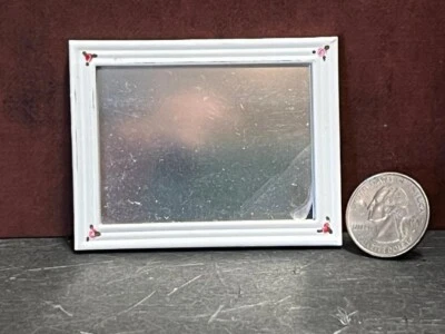 Dollhouse Miniature Mirror in Frame 1:12 one inch scale F141 Dollys Gallery - Image 1 of 2