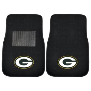 Green Bay Packers Embroidered Car Mat Set - NFL Licensed - Universal Fit SUV RV - Picture 1 of 5