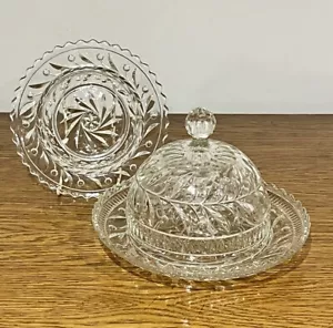 Beautiful Vintage Cut Glass Cheese Dome - Picture 1 of 7