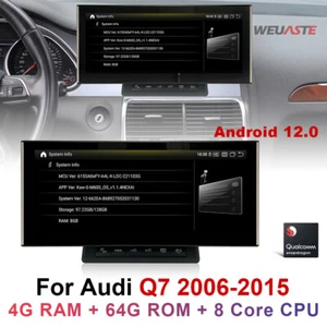 Android Car GPS Navigation Video Player Wireless Carplay For Audi Q7 2006-2015 - Picture 1 of 12