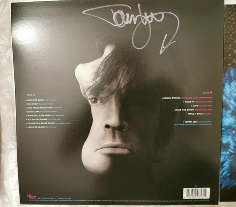 TOMMY LEE Motley Crue “Andro” AUTOGRAPHED Vinyl LP Blue And Pink Vinyl Cover