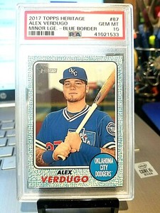 2017 ALEX VERDUGO #92/99 TOPPS HERITAGE MINOR LGE-BLUE BORDER GEM MT.10 RARE
