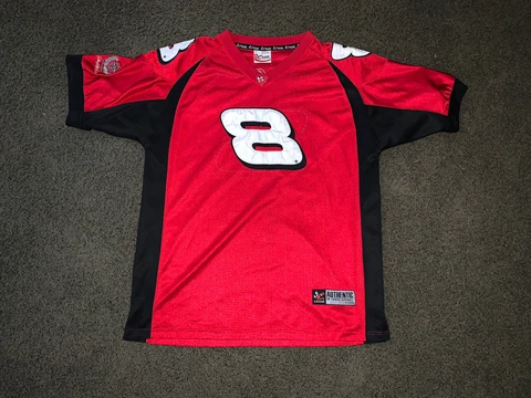 VTG Dale Earnhardt Jr #8 NASCAR Chase Budweiser Red Jersey Racing Mens XL Sewn Cover