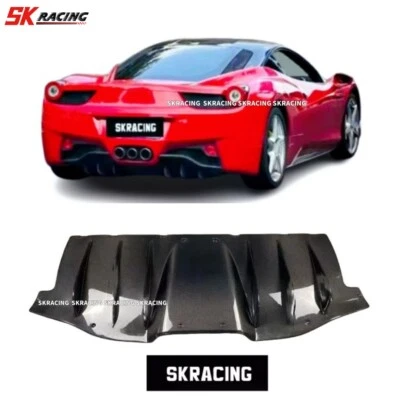 DIFUSOR PARACHOQUES TRASERO FIBRA CARBONO REAL SE ADAPTA A 10-15 FERRARI 458 ITALIA SPIDER Foto 1 de 4