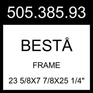 IKEA BESTA BESTÅ Frame Dark Gray 23 5/8x7 7/8x25 1/4" 505.385.93 - Picture 1 of 2