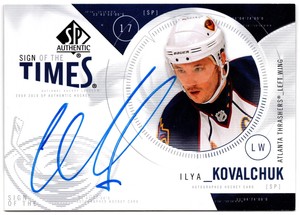 2013-14 SP Authentic 2009-10 Update Sign Of The Times ILYA KOVALCHUK #ST-IK Auto