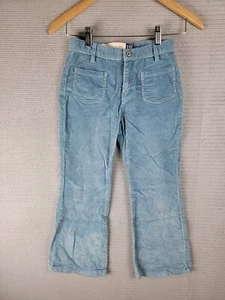 Gap corduroy flare pants size 7 girls kids 22x21 blue patch pocket - Picture 1 of 14