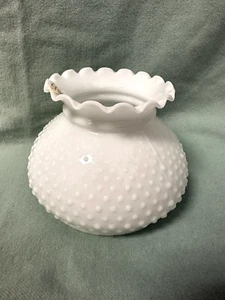 7" MILCHGLAS WEISS KOCHFELD NAGEL STUDENT PETROLEUM ÖL ELEKTRISCHE TISCHLAMPE SCHIRM NOS - Bild 1 von 10