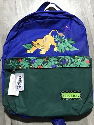 Mochila retro vintage años 90 Disney Store El Rey León Simba 15" niños ¡NUEVA CON ETIQUETAS! Foto 1 de 4