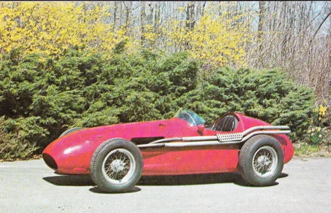Vintage Stirling Moss '54 Maserati Long Island Auto Museum Formula 1 postcard Cover