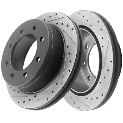 Rear Brake Rotors For Chevy Silverado 2500 3500 GMC Sierra Yukon Xl B23 FL - Image 1 of 4