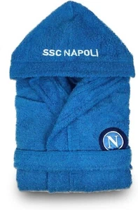 NAPOLI ACCAPPATOIO SPUGNA ADULTO SSC UFFICIALE IDEA REGALO CALCIO 100% COTONE - Foto 1 di 2