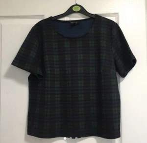 New Look Petite Blue And Green Check/Tartan Top - Picture 1 of 4