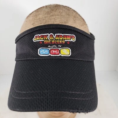 Jack and Adams Visor Hat Bicycles Cap Austin TX Logo Stretch Back Headsweats - Image 1 of 4