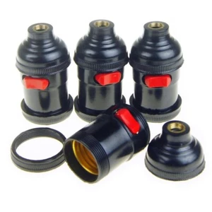 2x E26 E27 Light Sockets Screw Base Lamp Holder Bulb Socket with On/Off Switch - Picture 1 of 7