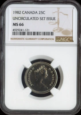 1982 Canada 25 Cents 25C MS66 Quality - Image 1 of 2