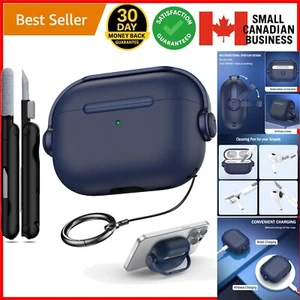 Airpods Pro Case Cover Hard TPU Navy Blue Protective Compatible with Airpods ... - Photo 1 sur 10