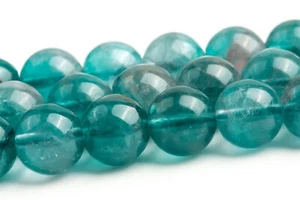8MM Genuine Natural Blue Green Fluorite Beads Grade AA Round Loose Beads - Picture 1 of 4