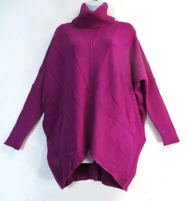 LADIES/WOMENS LAGENLOOK  KNITTED PONCHO/CAPE/JUMPER/POLO 11 COLOURS ONESIZE:PLUS - Image 1 of 4