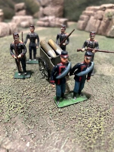 Heyde or CBG Artillery Cart with 6 Soldiers - Picture 1 of 6