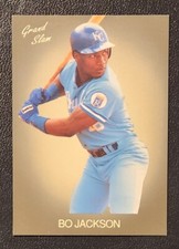 1990 Grand Slam - BO JACKSON Promo Card (Grey Border) - Kansas City Royals 