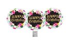 Lot de 3 décorations de fête en ballon hibiscus tropical Luau 18''