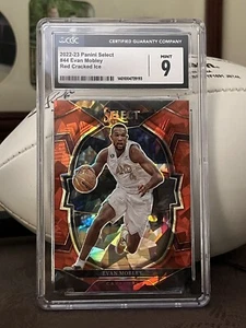 2022-23 Panini Select Evan Mobley Red Cracked Ice CGC 9 CAVALIERS PLAYOFFS ๐ฅ๐ - Picture 1 of 2