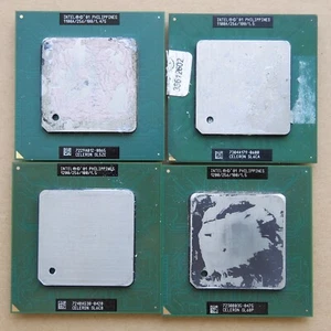 4 Intel Celeron Tualatin: 2x Celeron 1100A, 2x Celeron 1200 diff. sspecs probado - Imagen 1 de 2