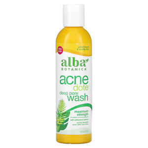 Alba Botanica Acne Dote Deep Pore Wash Oil-Free 6 fl oz 177 ml Leaping Bunny, No