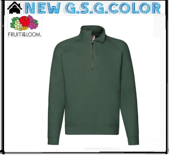 Suéter Hombre Sudadera Con 1/2 Cremallera Mangas Raglán FRUIT OF THE LOOM - Imagen 1 de 1