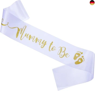 KroY PecoeD 1 Stück Mom to Be Schärpe Baby Shower Party Schwangerschaft M